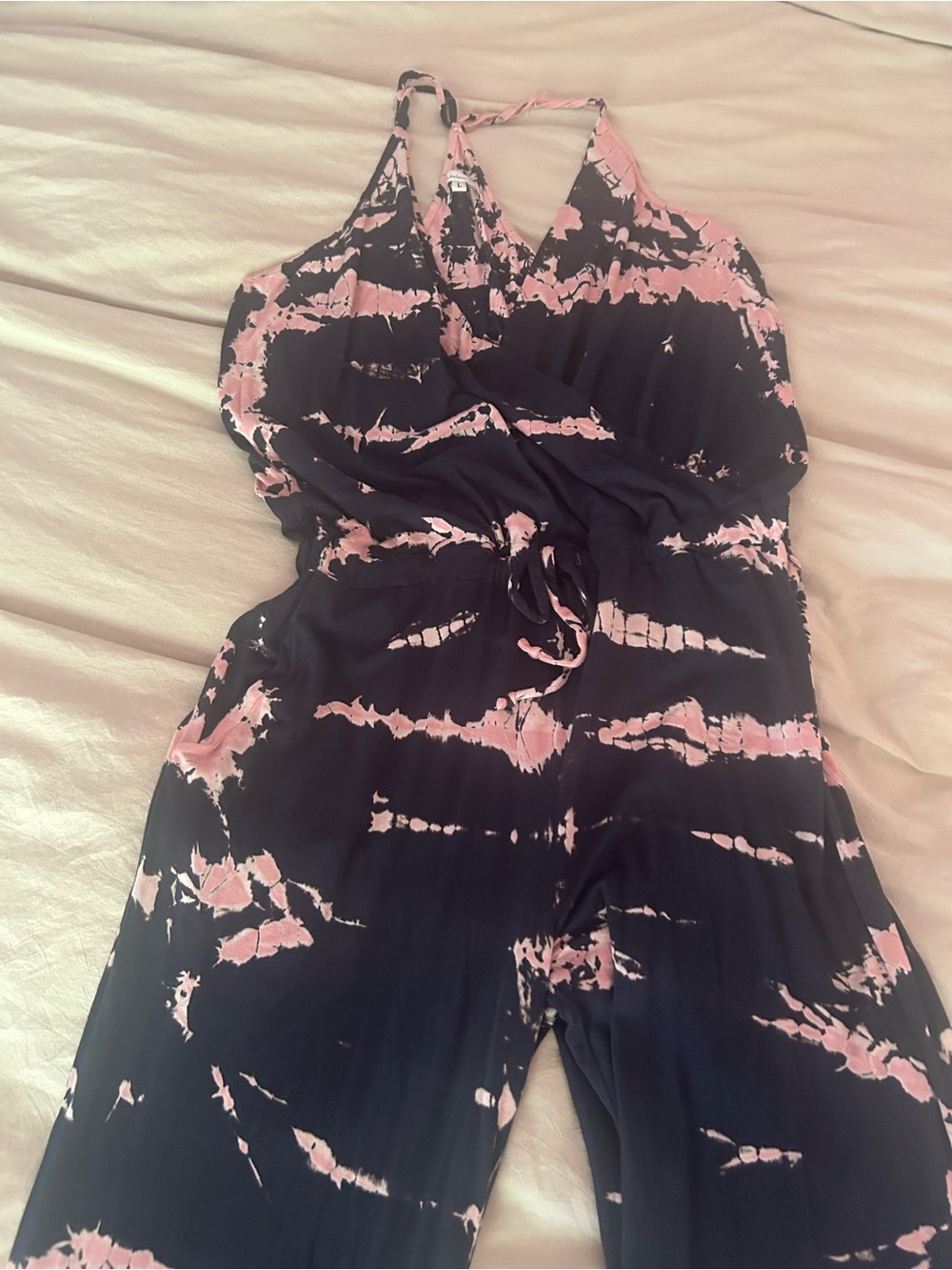 Young Fabulous & Broke Pink and Black Tie-Dye One-Piece Romper